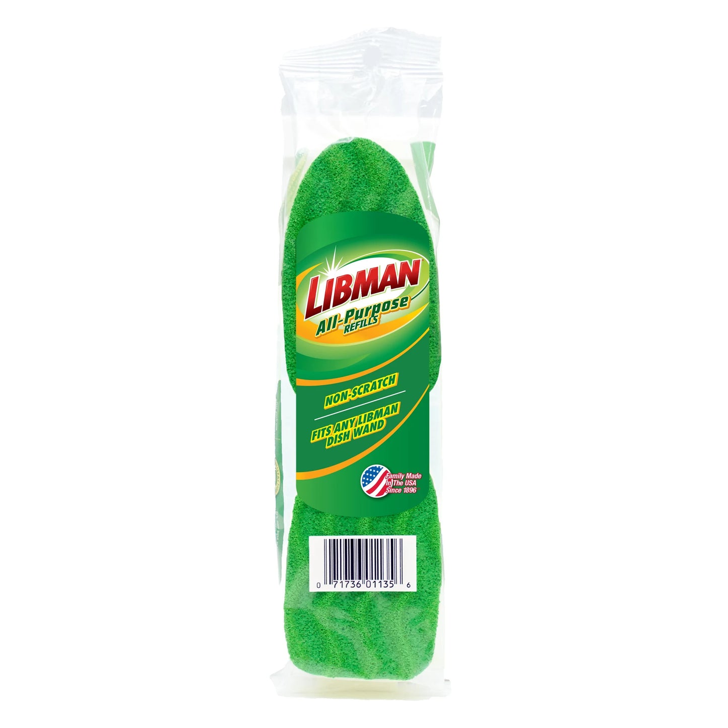 Libman All-Purpose Cleaning Sponge Refill Pads Non-Scratch (2-2 Packs) Made in USA Scrubbing Dishwashing