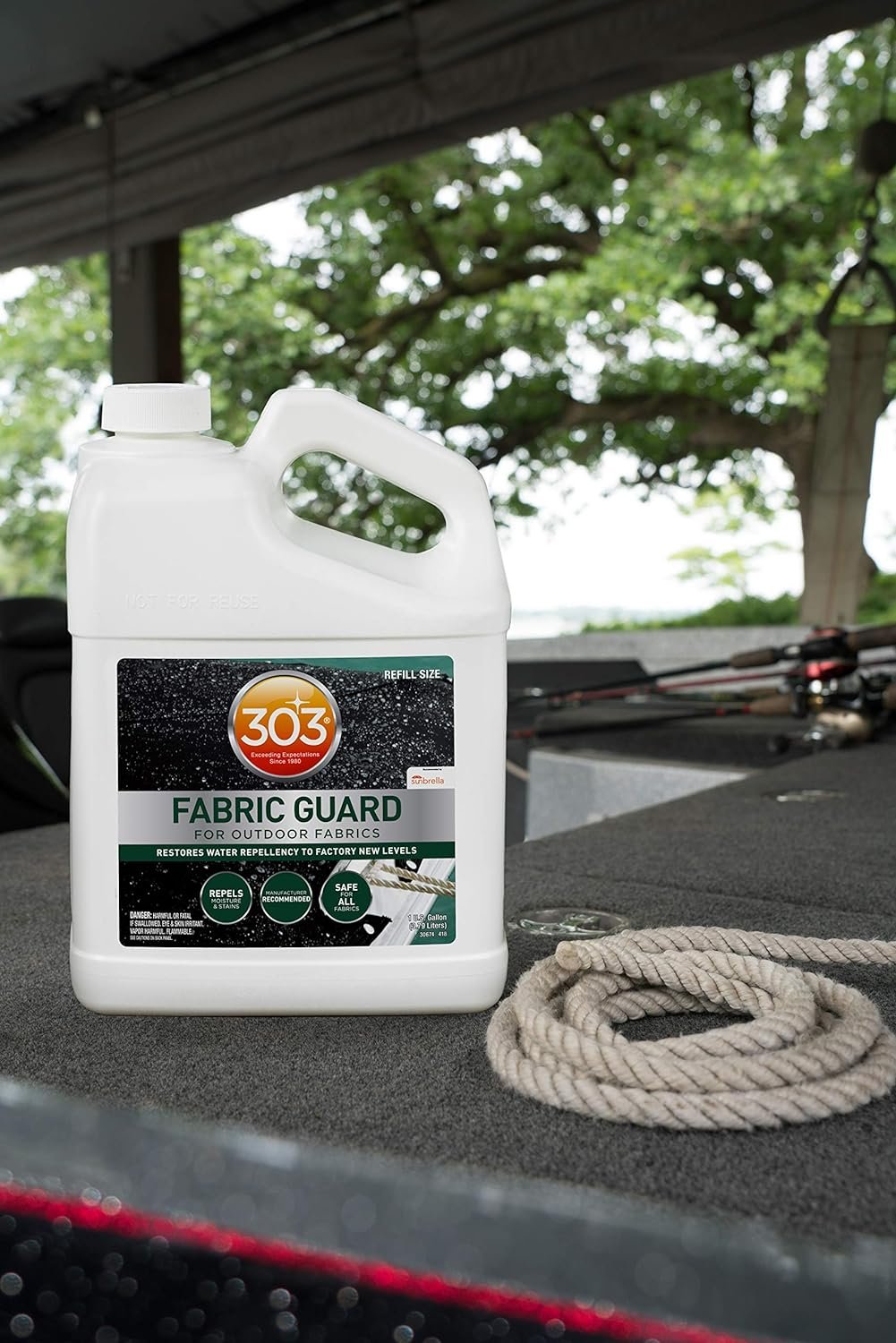 303 Marine Fabric Guard - For Marine Fabrics - Restores Lost Water Repellency To Factory New Levels - Repels Moisture And Stains, 1 Gallon, 4 Pack, 128 Fl. oz. (30674-4PK)