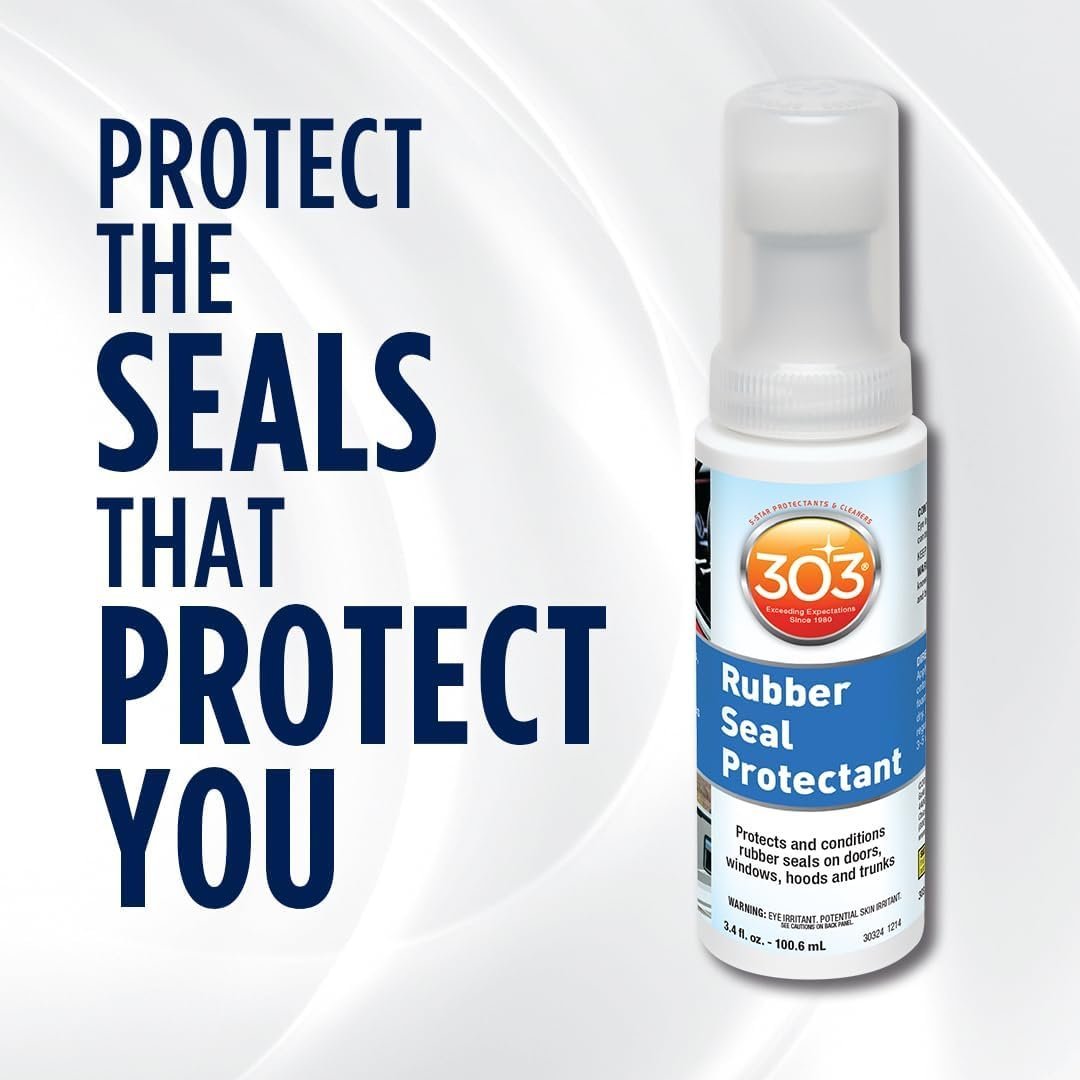 303 Rubber Seal Protectant - Protects And Conditions Rubber Seals On Doors, Windows, Hoods, And Trunks - Rejuvenates Color On Old Seals, 3.4 oz
