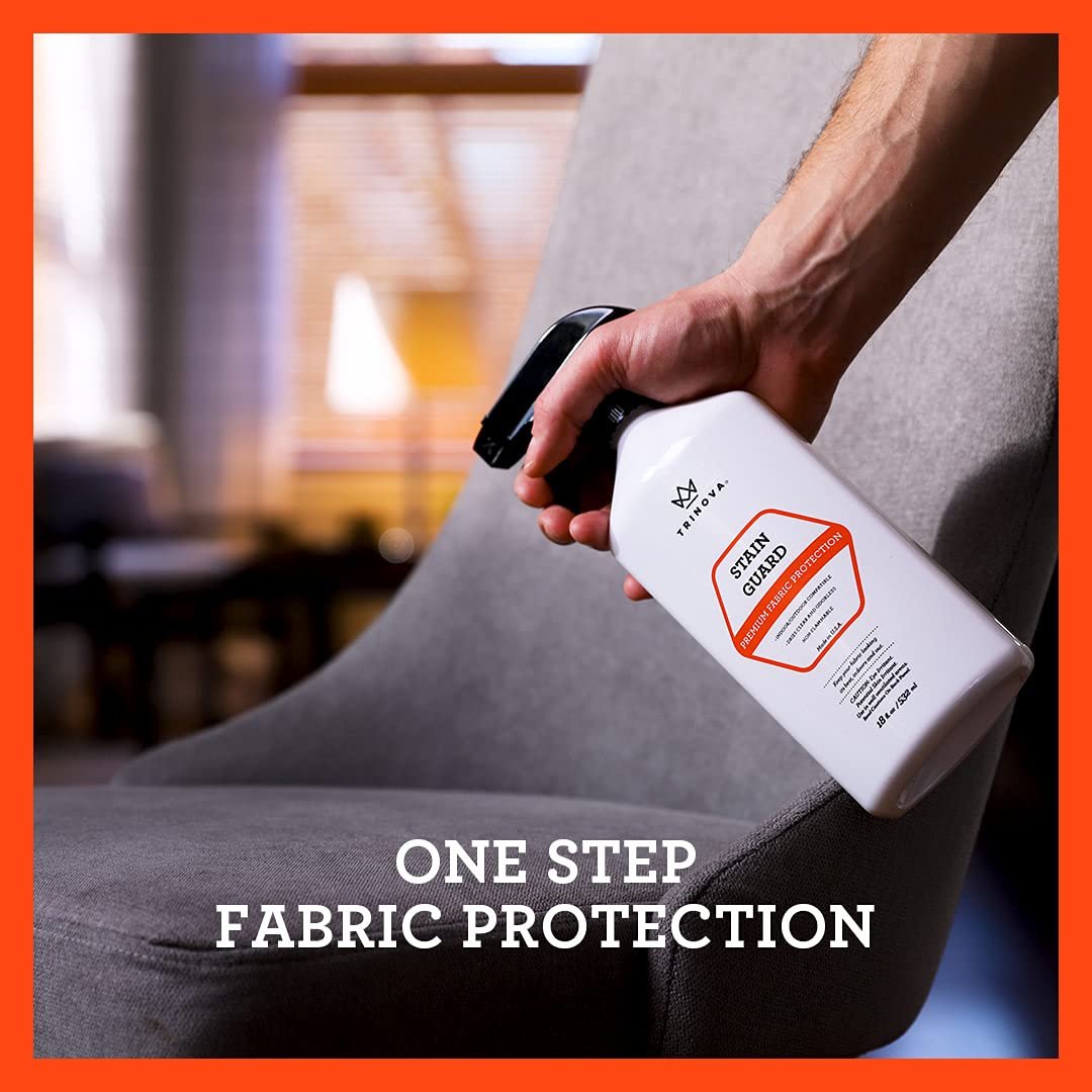 TriNova Non-Aerosol Stain Guard - Fabric Protection Spray for Upholstery, Carpet, Rugs and More to protect from liquid stains