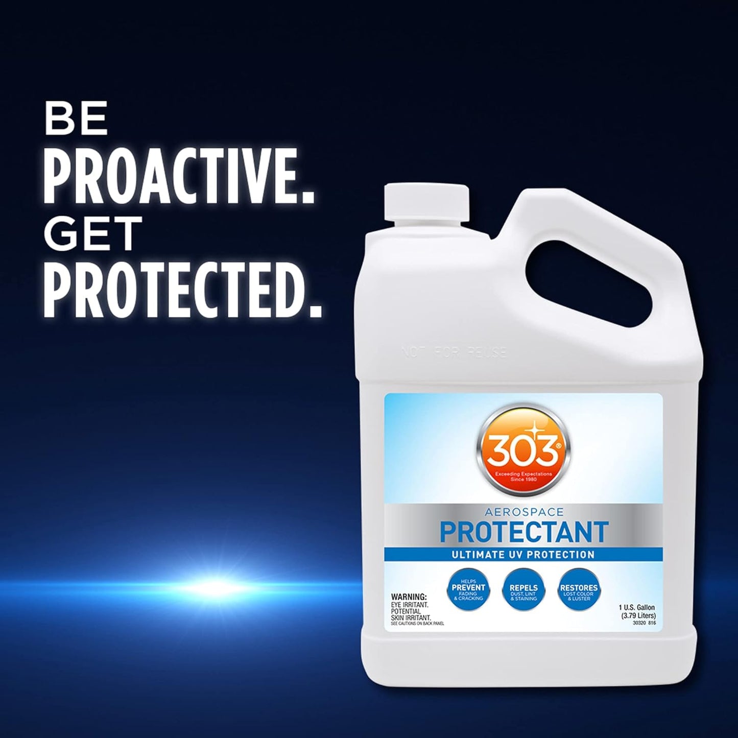 303 Products Aerospace Protectant – UV Protection – Repels Dust, Dirt, & Staining – Smooth Matte Finish – Restores Like-New Appearance – 128 Fl. Oz.