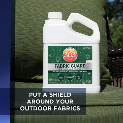 303 Products Fabric Guard - For Outdoor Fabrics - Restores Water Repellency To Factory New Levels - Repels Moisture And Stains - Manufacturer Recommended - Safe For All Fabrics, 128 fl. oz.