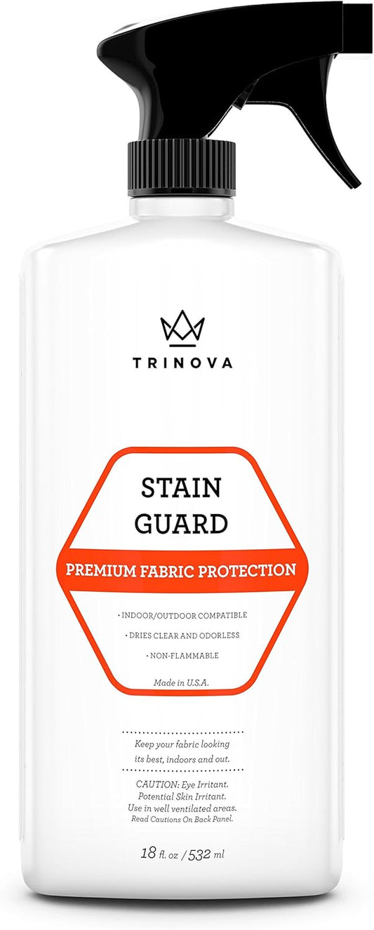 TriNova Non-Aerosol Stain Guard Fabric Protection Spray | Upholstery, Carpet, Rugs | 18 fl oz