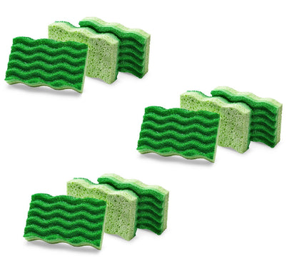 Libman All-Purpose Non-Scratch Easy Rinse Sponges | 3-Count (Pack of 3)