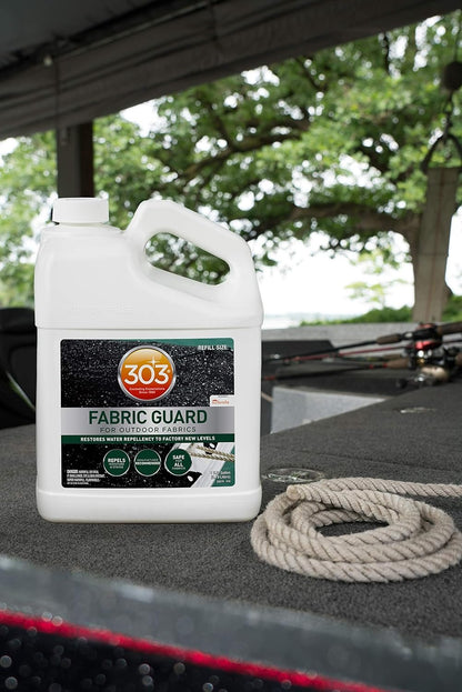 303 Marine Fabric Guard - For Marine Fabrics - Restores Lost Water Repellency To Factory New Levels - Repels Moisture And Stains, 1 Gallon, 4 Pack, 128 Fl. oz. (30674-4PK)