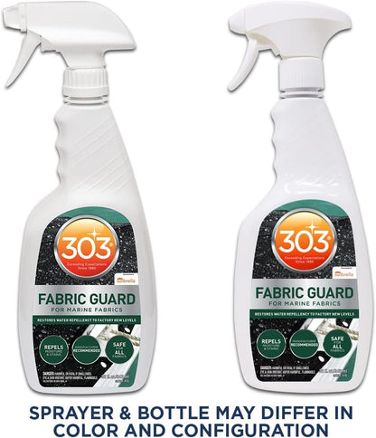 303 Marine Fabric Guard - For Marine Fabrics - Restores Lost Water Repellency To Factory New Levels - Repels Moisture And Stains, 32 fl. oz. (30604CSR-6PK)