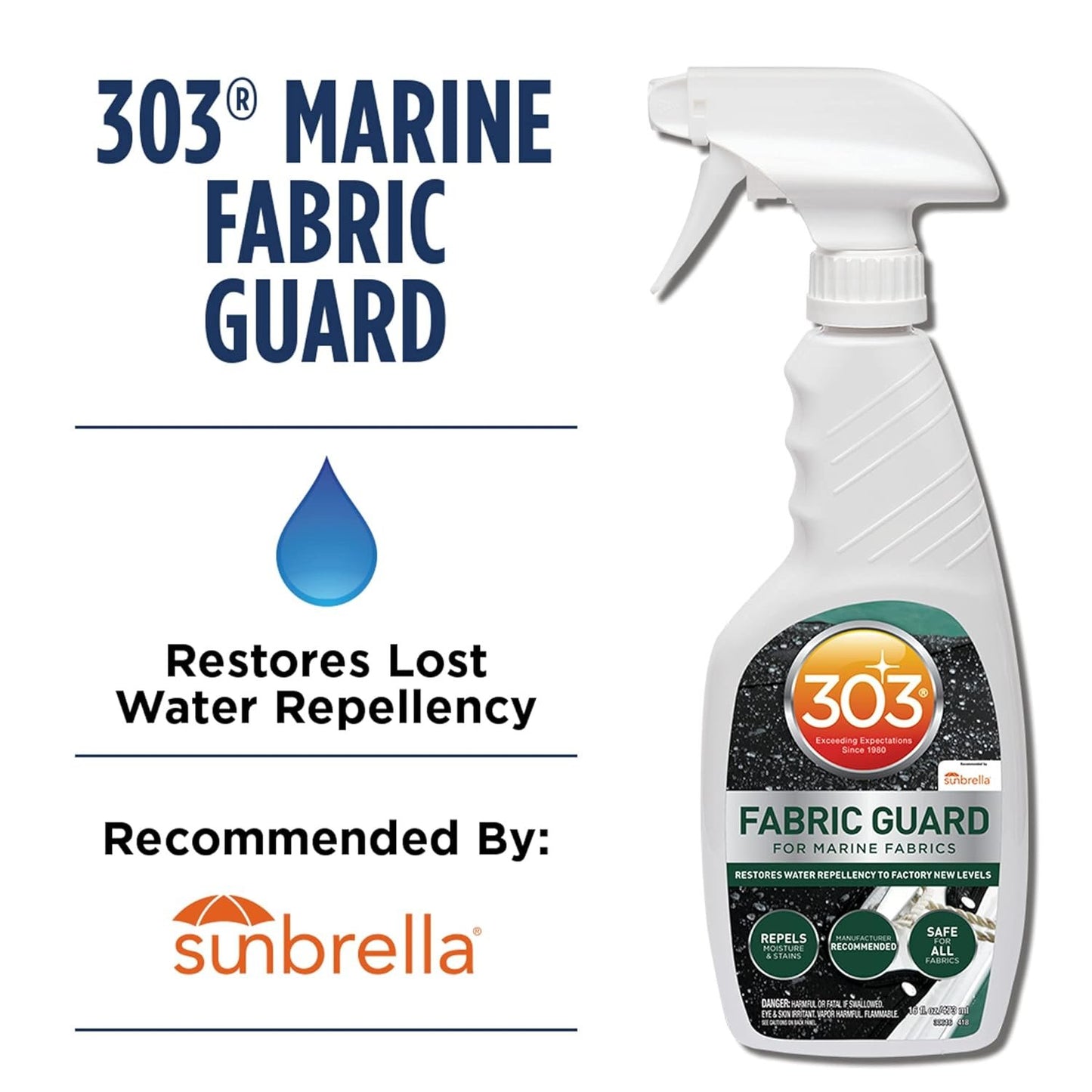 303 Products 30616CSR Products Inc Fabric Guard 16 Oz. Sprayer , White