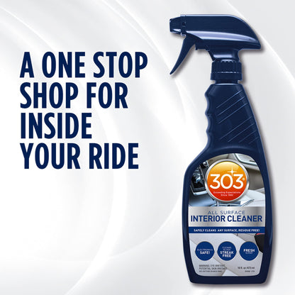 303 Products Interior Cleaner - Safely Cleans Any Surface, Residue Free - Safe for Use on Touch Screens - Cleans Glass Streak Free, 16 fl. oz. (30588)