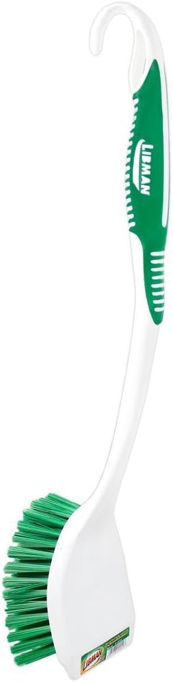 Myriad Bundles Libman Premium Reusable Latex Gloves (Two Pairs) - With Grout, Power, and Long Handled Scrub Brushes