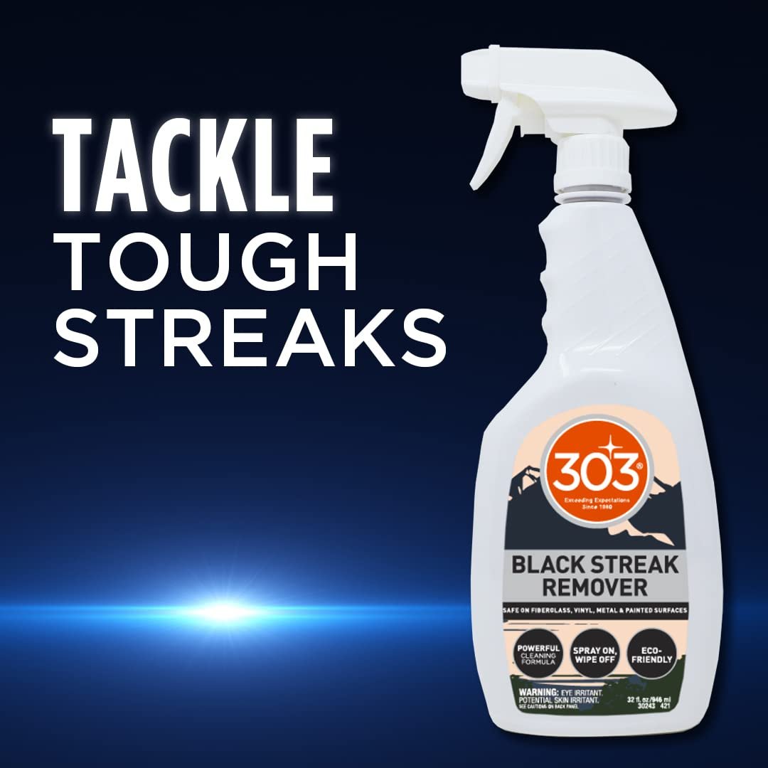 303 Products Black Streak Remover - Removes Black Streaks and Dirt, Provides A Clean, Streak-Free Finish on RVs, Campers, Pop-Ups, Motorhomes & Boats