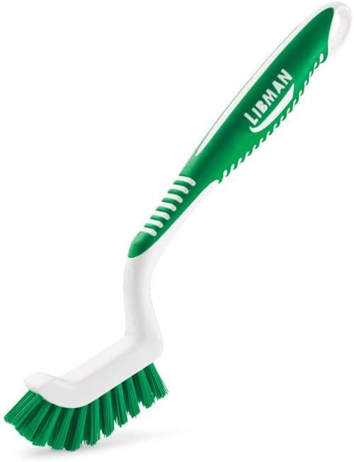 Myriad Bundles Libman Premium Reusable Latex Gloves (Two Pairs) - With Grout, Power, and Long Handled Scrub Brushes