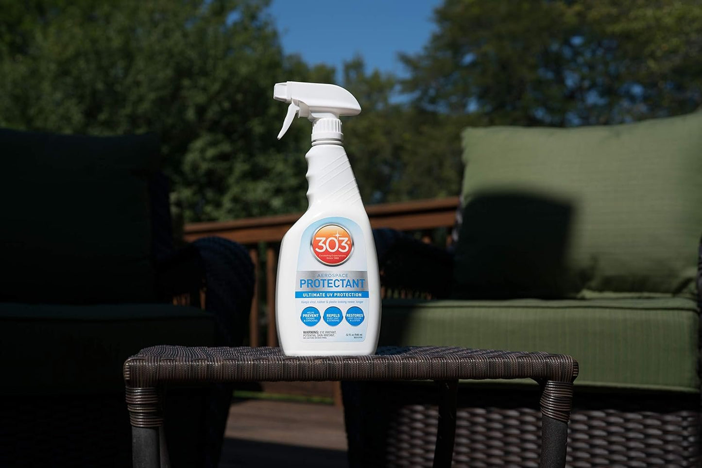 303 Products Aerospace Protectant Spray, UV Protection, Repels Dust, Dirt, & Staining, Matte Finish, Restores Like-New Appearance, Outdoor Cleaning Supplies 32 Fl. Oz.