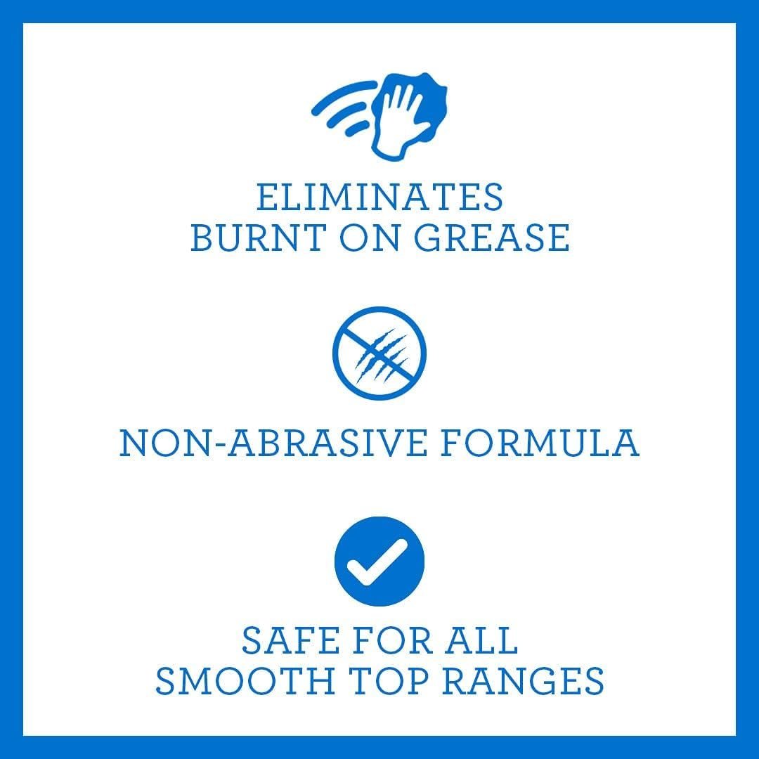 TriNova Premium Cooktop Cleaner and Scrubbing Pads. Best Cleaning Kit for Smooth Top Ranges & Stoves of Glass, Ceramic. Non-Abrasive and Scratch Free scouring sponges with Cream Formula 12oz.