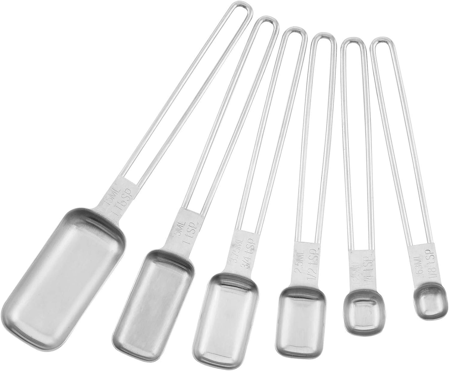 Fox Run Measuring Spoon Set, Stainless Steel, 6-Piece