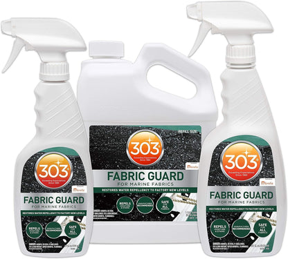 303 Marine Fabric Guard - For Marine Fabrics - Restores Lost Water Repellency To Factory New Levels - Repels Moisture And Stains, 1 Gallon, 4 Pack, 128 Fl. oz. (30674-4PK)