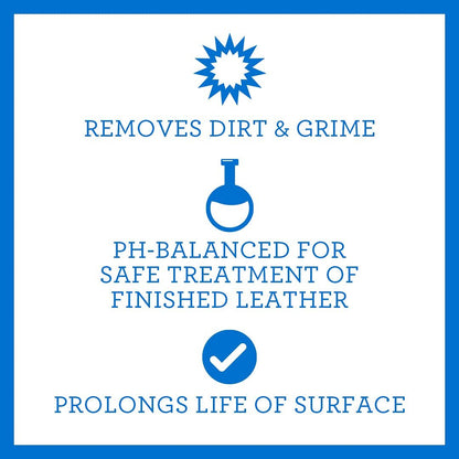 TriNova Leather Cleaner for Couch, Car Interior, Bags, Jackets, Saddles. Safe for use in Home or Car, Microfiber Included