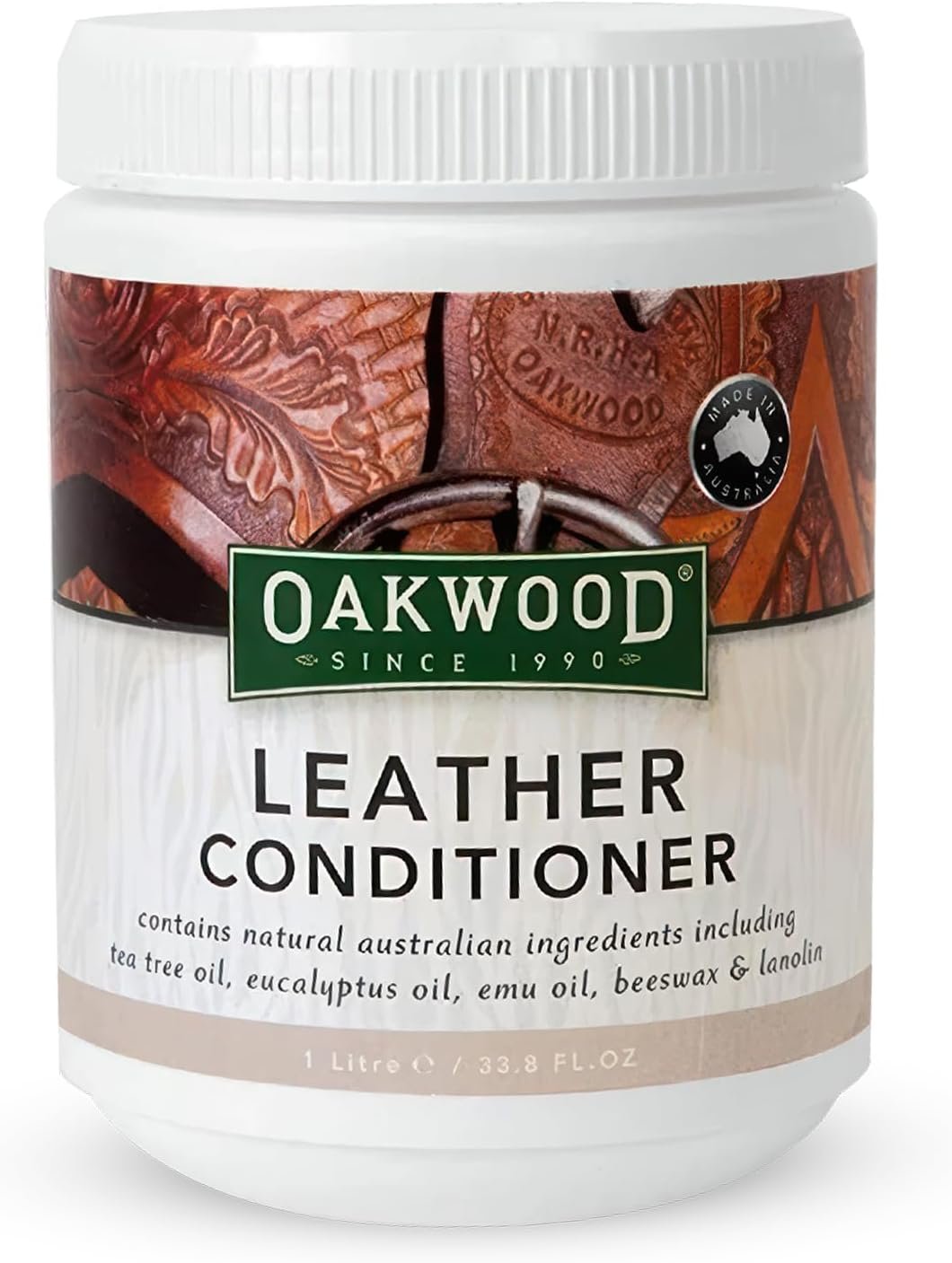 Oakwood Leather Conditioner - Natural Leather Care Dressing for Furniture, Jackets, Sports Gear, Saddles, Tack & Riding Boots - Leather Conditioning Protector & Repair Cream (2 Pack)